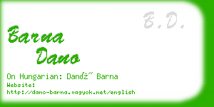 barna dano business card